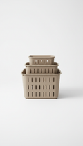 Stackable Storage Baskets Soft Taupe